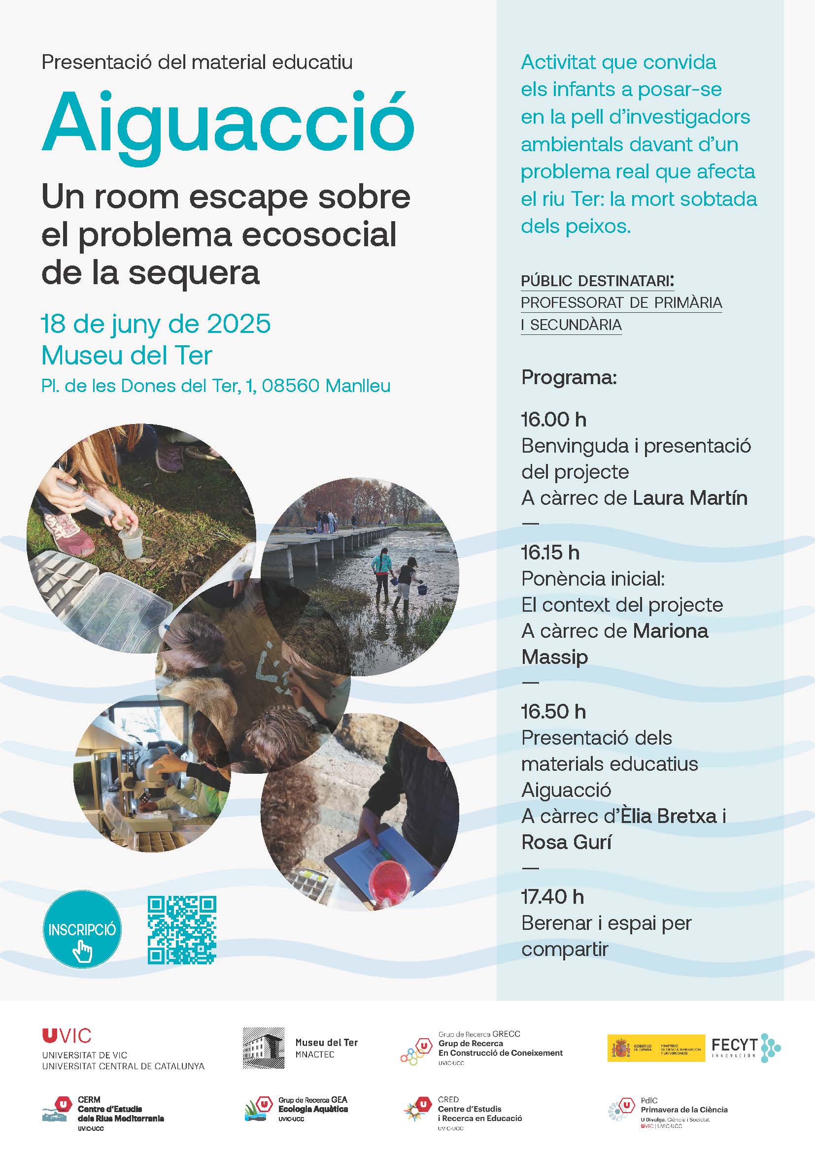 Presentació del material educatiu del projecte Aiguacció: un room escape sobre el problema ecosocial de la sequera